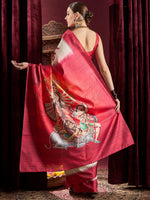 Thumbnail for NOZ2TOZ Women's Silk Blend Off White Printed Celebrity Saree With Blouse Piece - Distacart