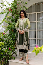 Thumbnail for Lehenga Mart Designer Salwar Suit for Women or Girls - Pista Green - Distacart
