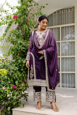 Thumbnail for Lehenga Mart Designer Salwar Suit for Women or Girls - Purple - Distacart