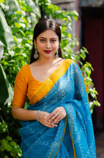 Thumbnail for Rama Polycotton Ethnic Motifs Saree with Unstitched Blouse - A2M - Distacart