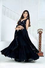 Thumbnail for Lehenga Mart Designer Wedding Lehenga Choli For Women - Black - Distacart