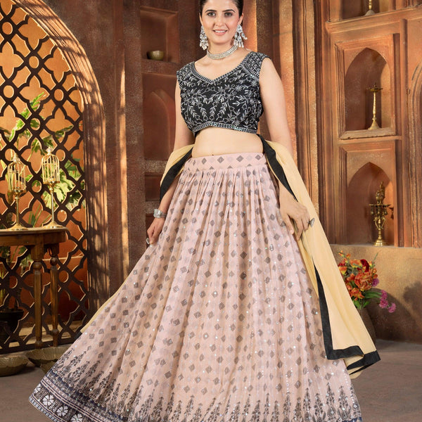 Lehenga Mart Designer Wedding Lehenga Choli For Women - Cream - Distacart