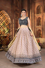 Thumbnail for Lehenga Mart Designer Wedding Lehenga Choli For Women - Cream - Distacart