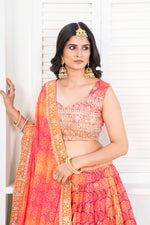 Thumbnail for Lehenga Mart Designer Wedding Lehenga Choli For Women - Orange - Distacart