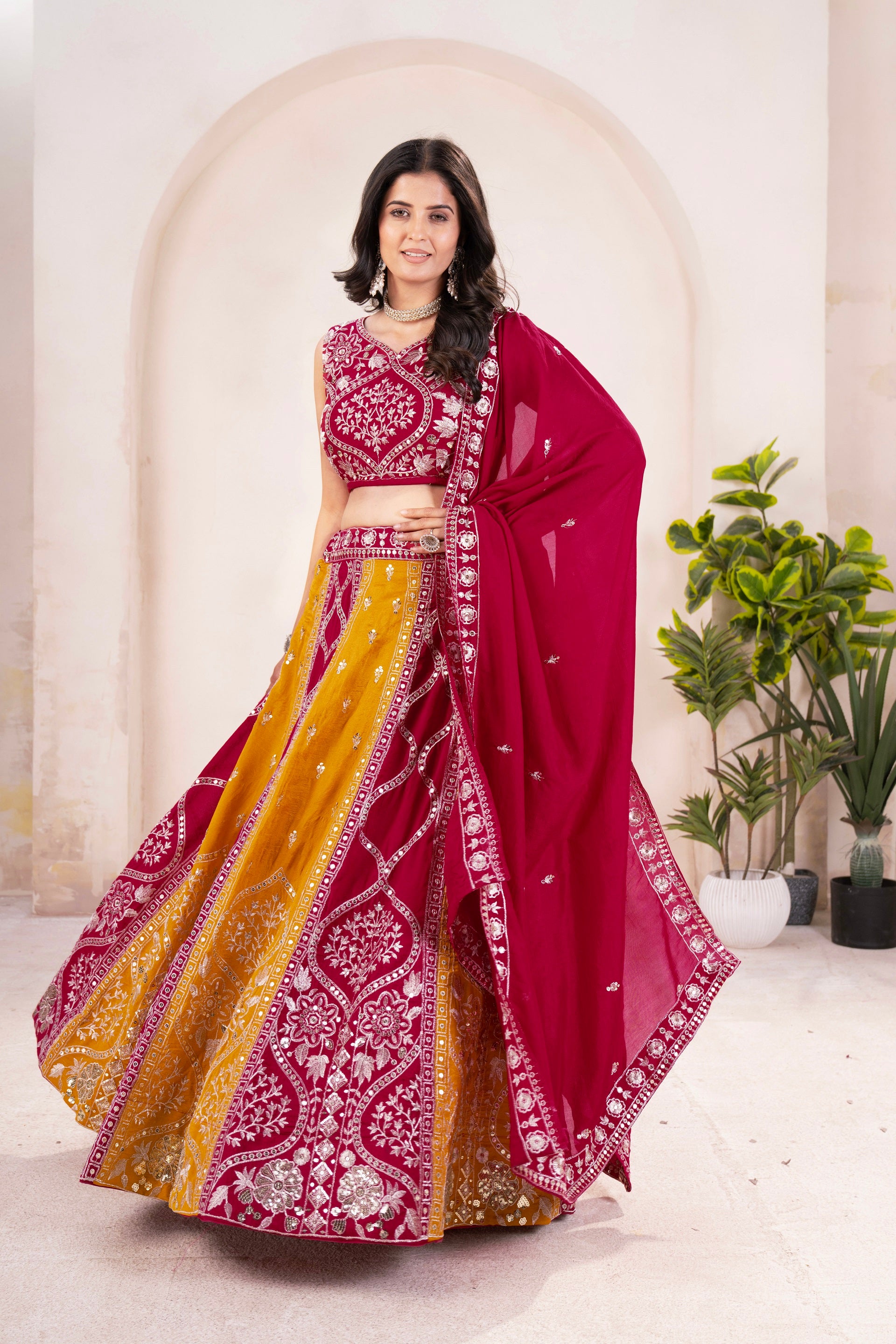 Lehenga Mart Designer Wedding Lehenga Choli For Women - Pink - Distacart