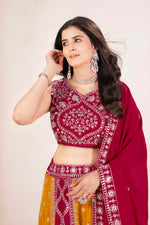 Thumbnail for Lehenga Mart Designer Wedding Lehenga Choli For Women - Pink - Distacart