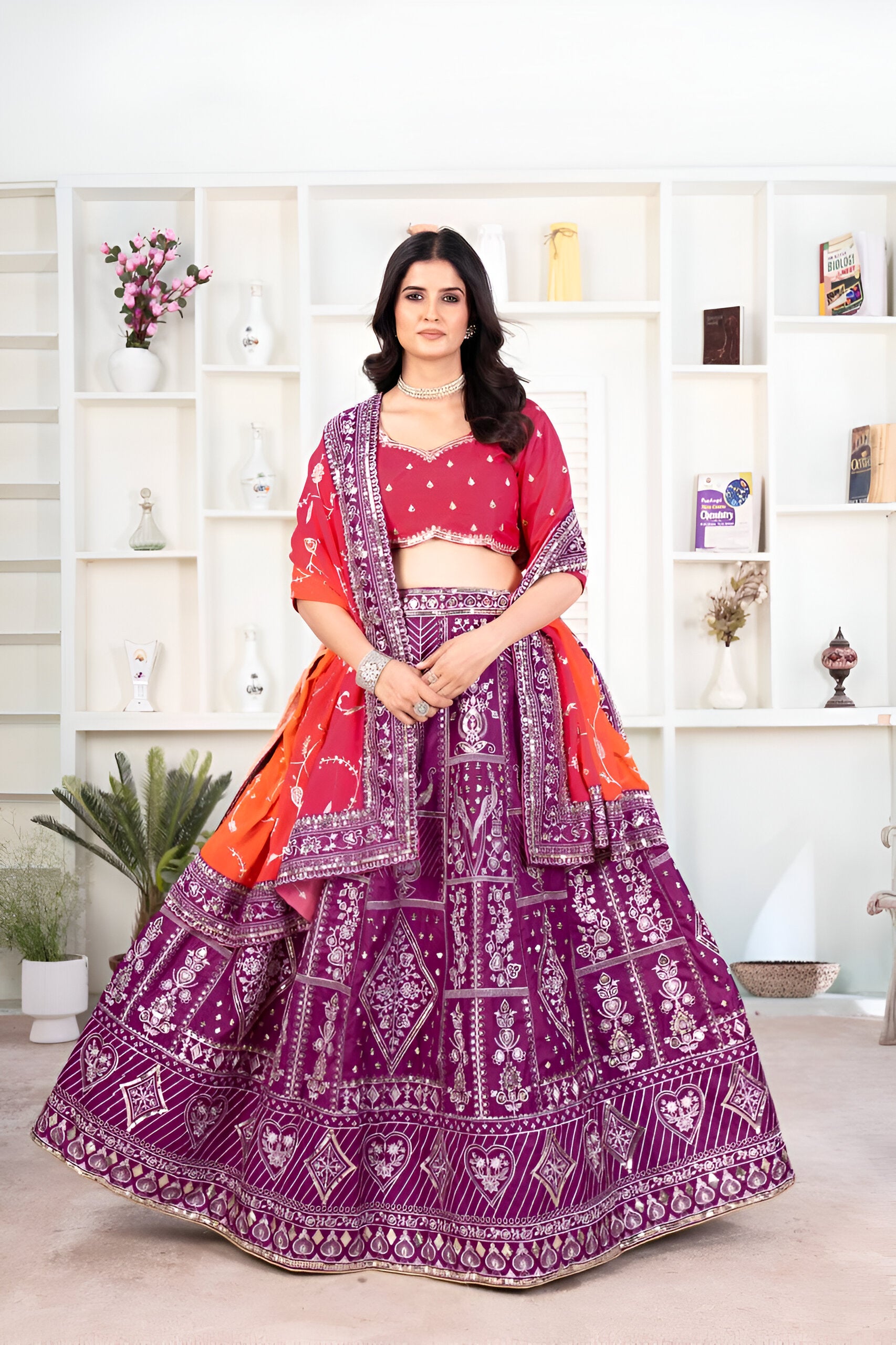 Lehenga Mart Designer Wedding Lehenga Choli For Women - Multicolor - Distacart