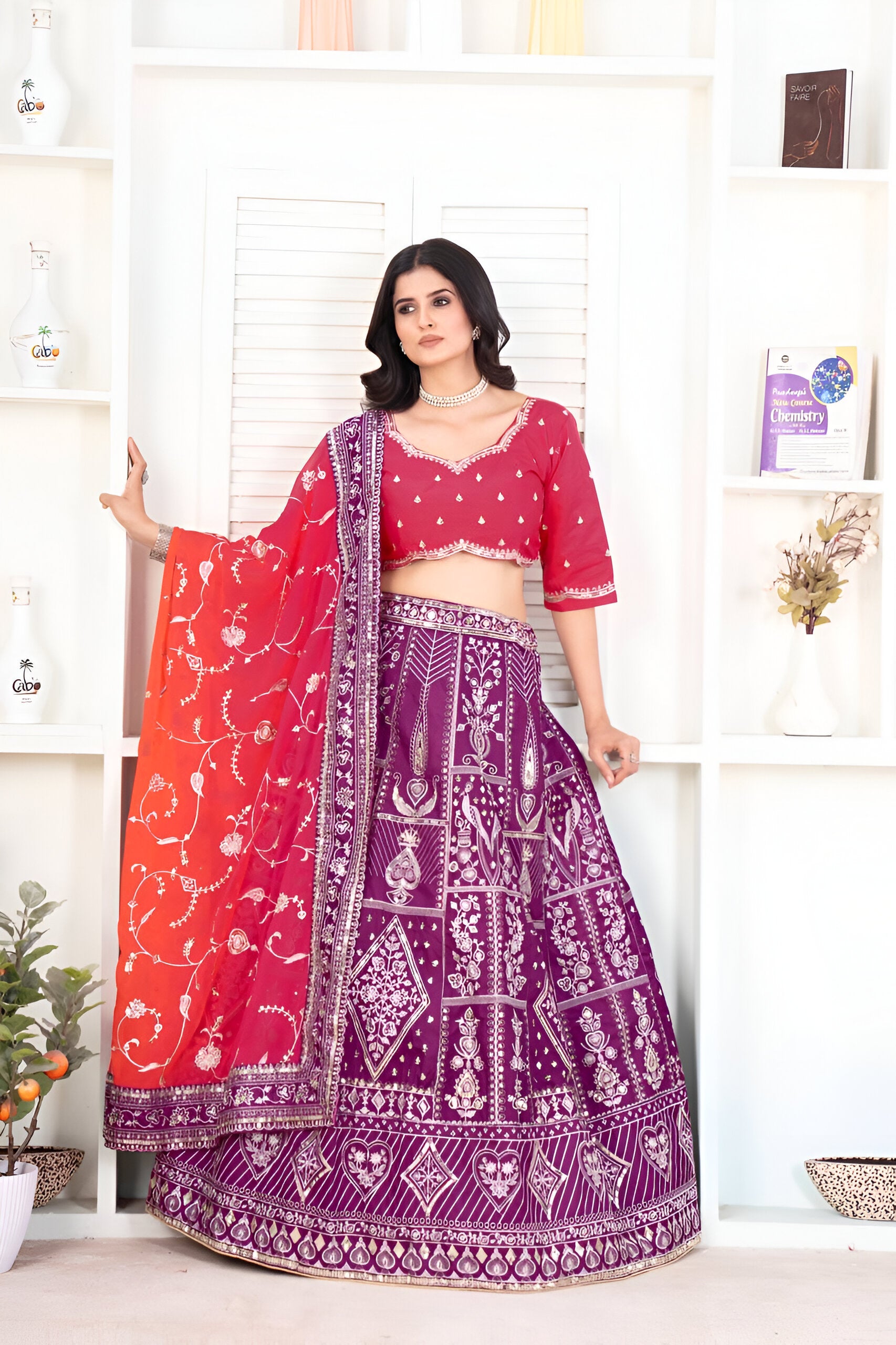 Lehenga Mart Designer Wedding Lehenga Choli For Women - Multicolor - Distacart