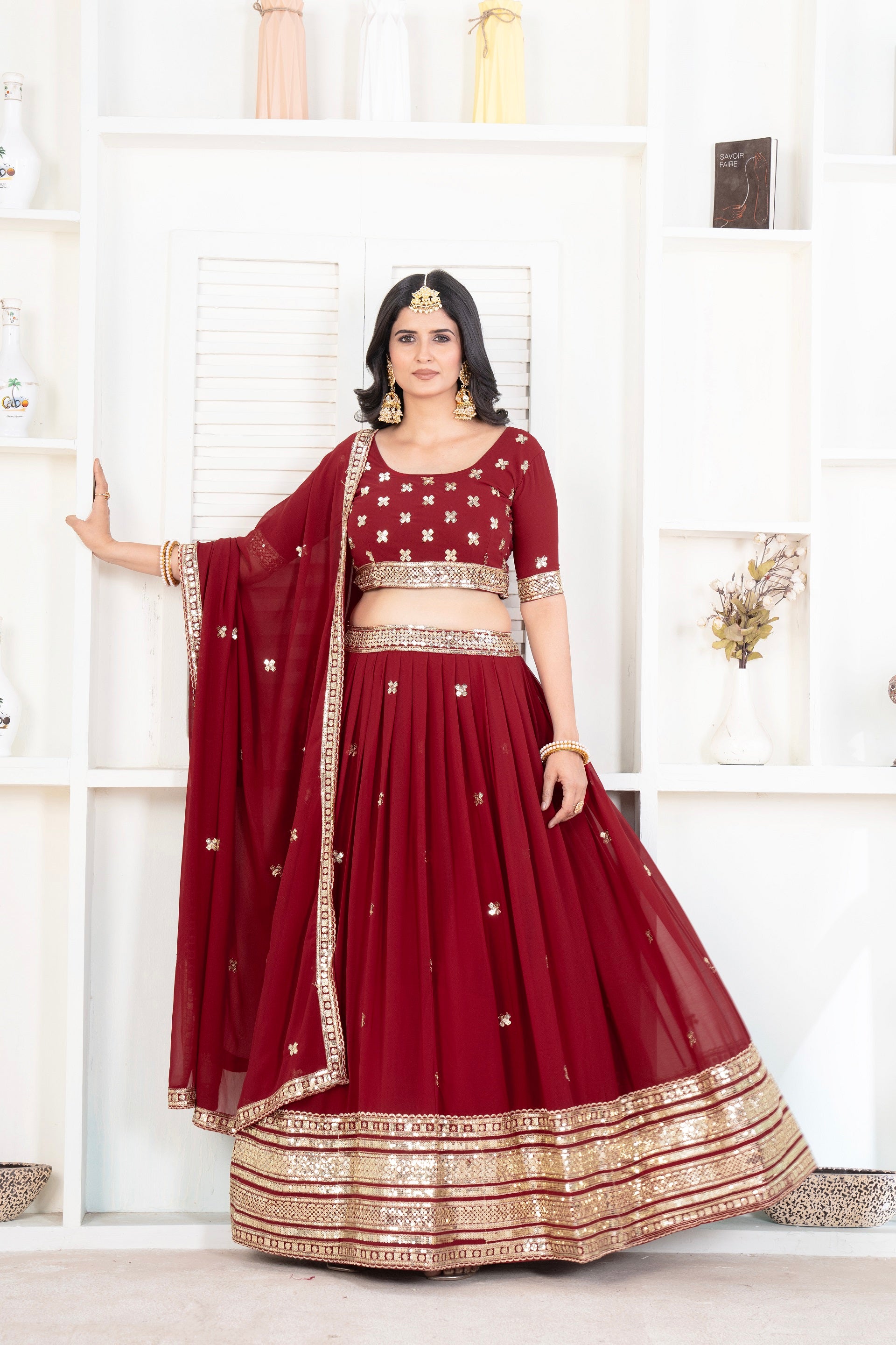 Lehenga Mart Designer Wedding Lehenga Choli For Women - Red - Distacart