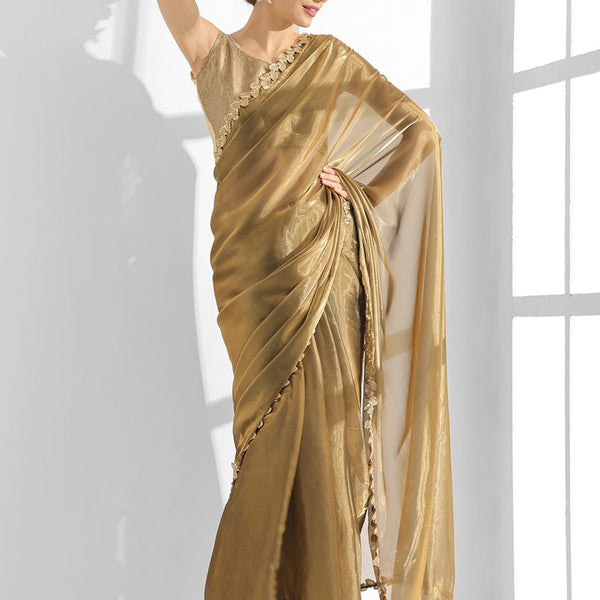 Mitera Sequinned Pure Chiffon Saree - Distacart