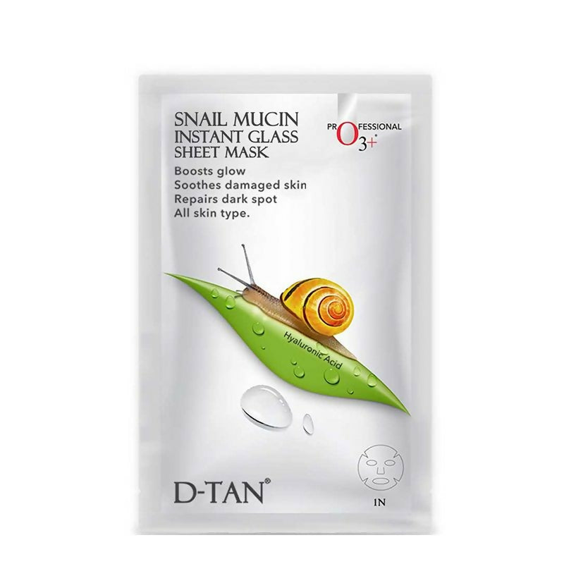 Professional O3+ Snail Mucin Instant Glass Sheet Mask - Distacart