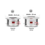 Thumbnail for Sumeet Stainless Steel Induction Bottom Induction & Gas Stove Friendly Container Set - Dista