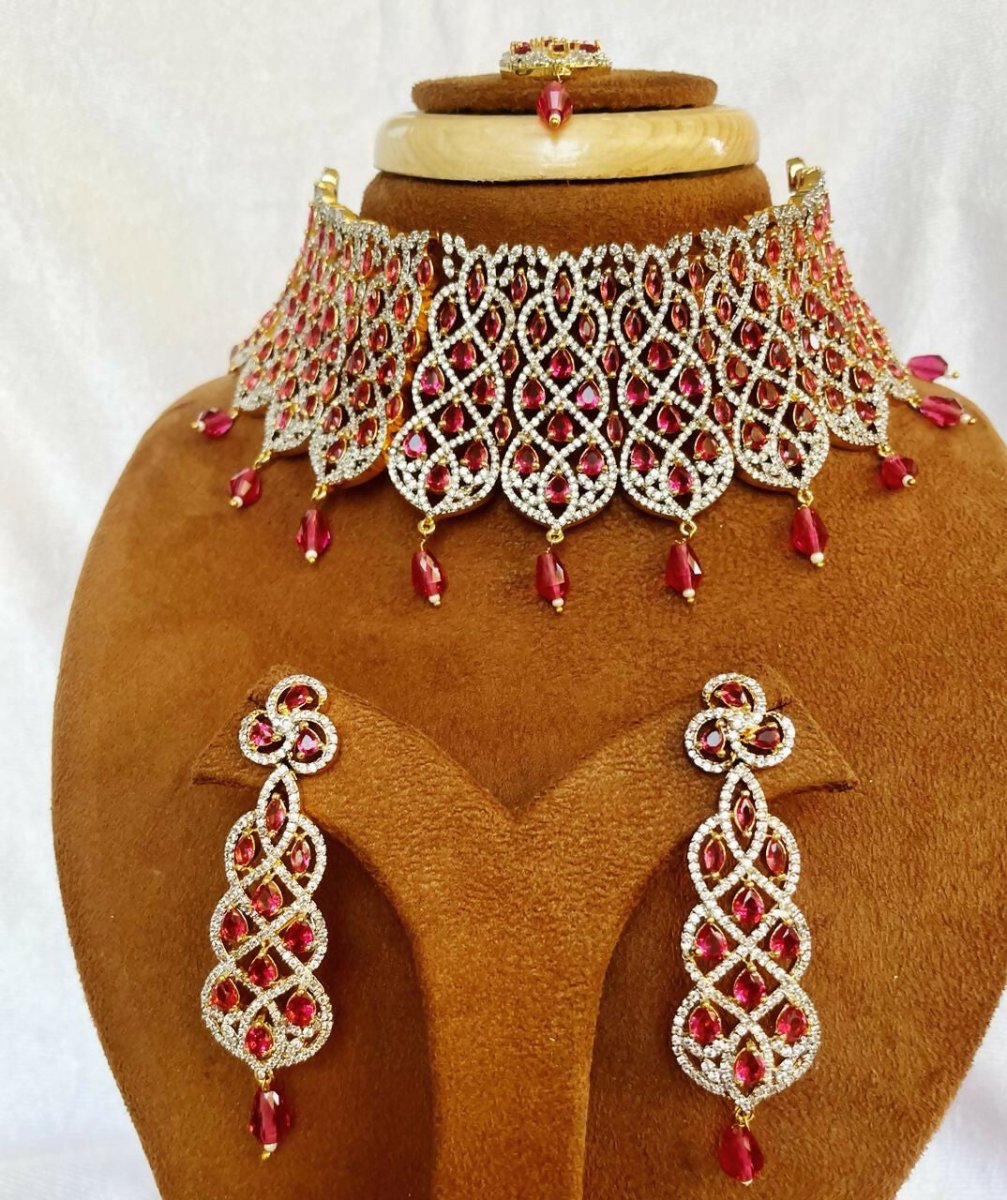 American Diamond Rose Plating Set By House of Ree