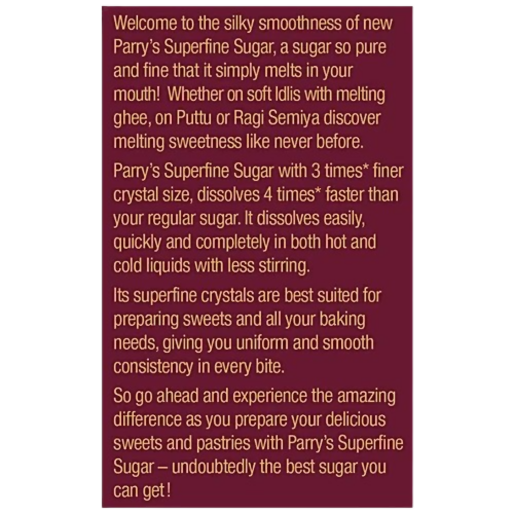 Parry's Superfine Sugar - Dista