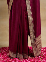 Thumbnail for kasee Embroidered Pure Silk Saree - Distacart