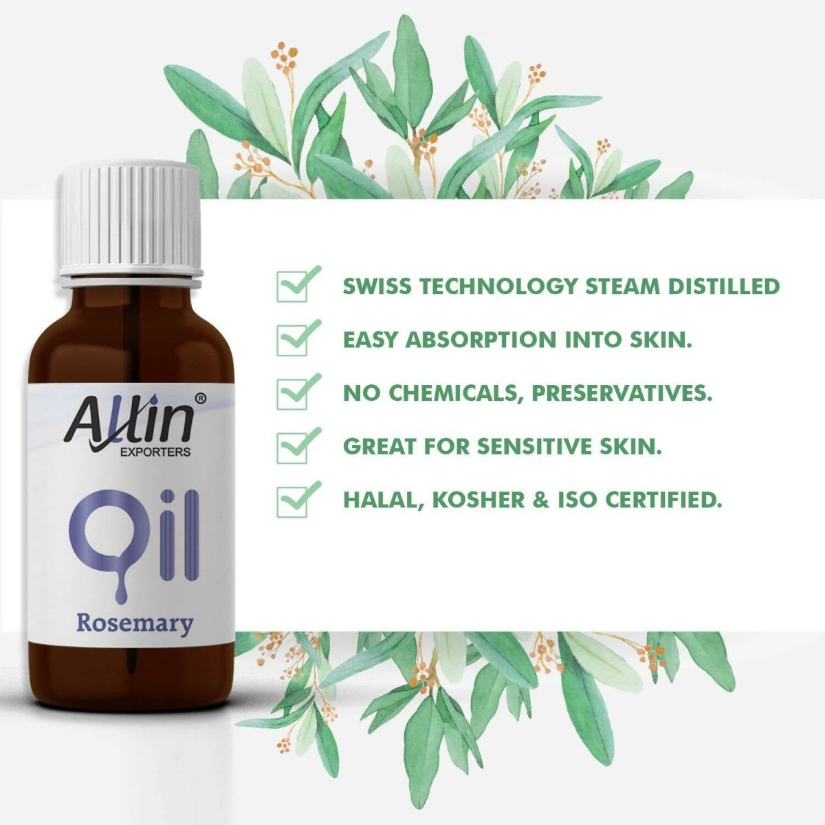 Allin Exporters Rosemary Essential Oil for Hair & Skin - Distacart