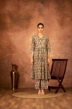 Thumbnail for Joban Fashion Green Hand Block Printed Cotton Suit Set - Distacart