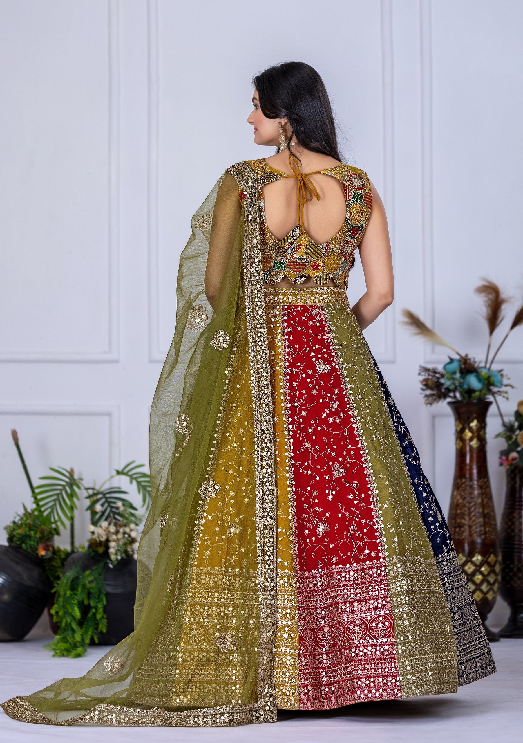 Lehenga Mart Designer Wedding Lehenga choli for Women - Multicolor - Distacart