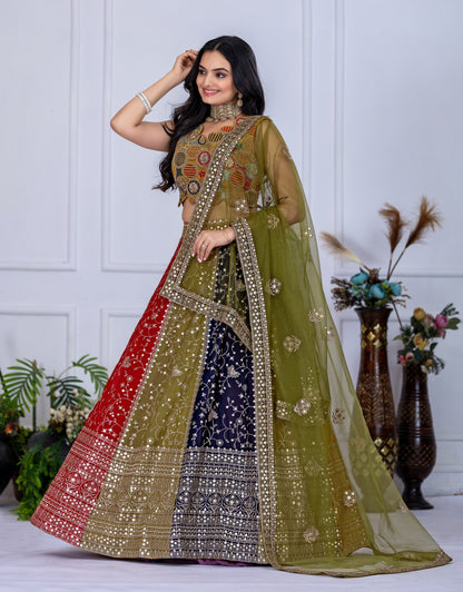 Lehenga Mart Designer Wedding Lehenga choli for Women - Multicolor - Distacart