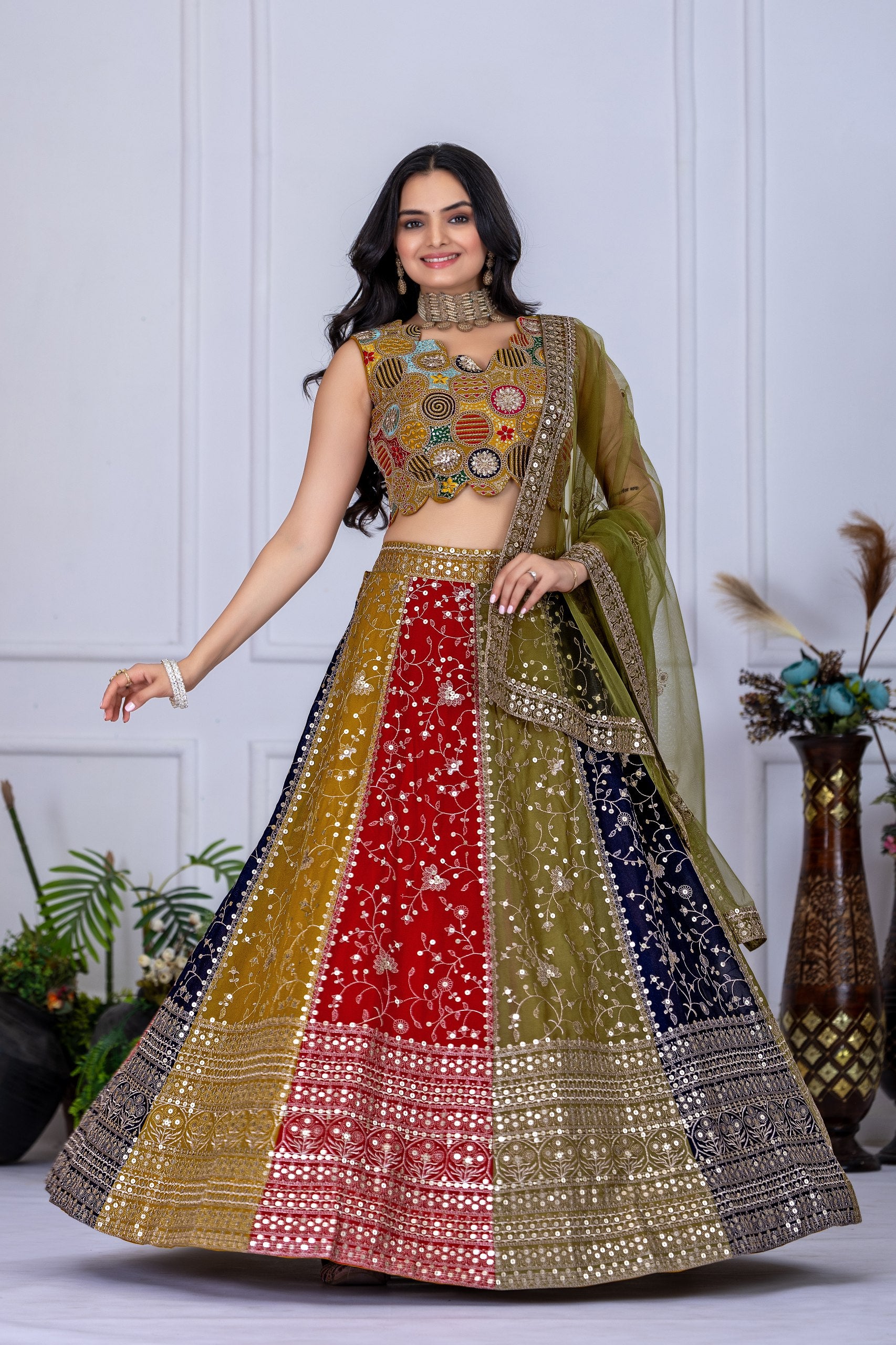 Lehenga Mart Designer Wedding Lehenga choli for Women - Multicolor