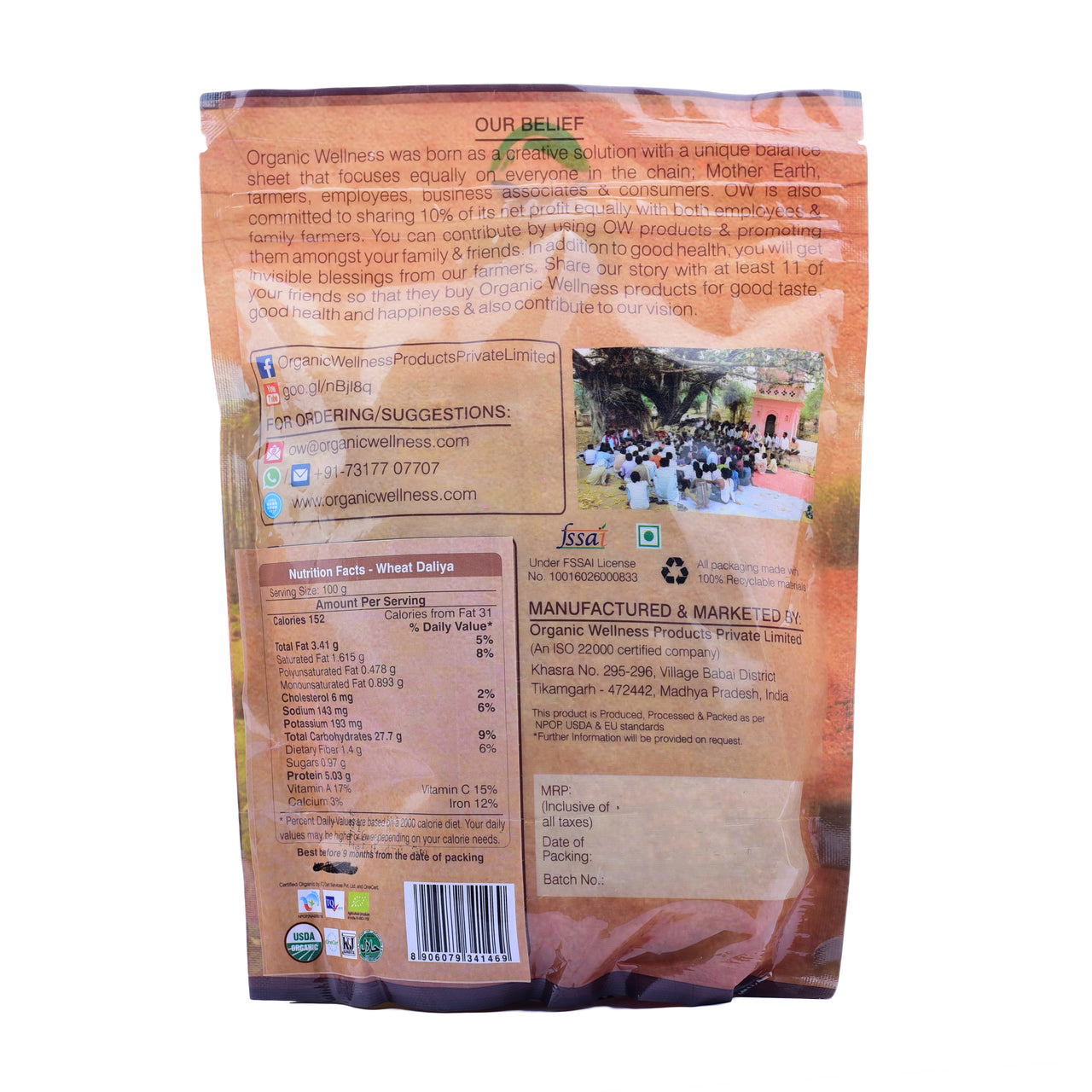 Organic Wellness Bundelkhand Wheat Dalia - Distacart