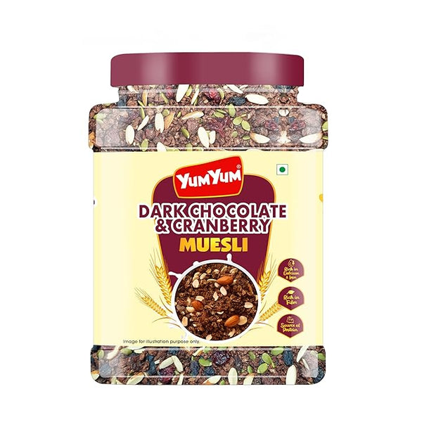 Yum Yum Dark Chocolate & Cranberry Muesli Jar - Dista