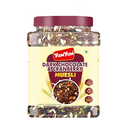 Yum Yum Dark Chocolate & Cranberry Muesli Jar - Dista