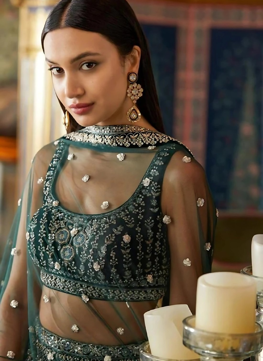 Lehenga Mart Designer Wedding Lehenga Choli For Women - Green - Distacart