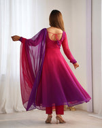 Thumbnail for Evanik Pink Pure Soft Georgette Colorful Padding Anarkali Suit