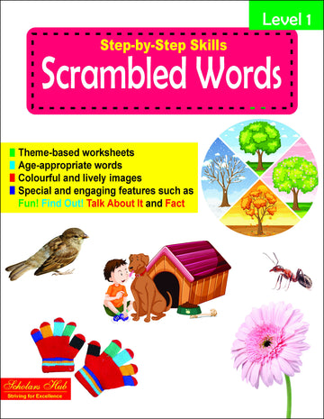 Step By Step Skills Scrambled Words-1(Tearble Colourful Worksheets) - Dista