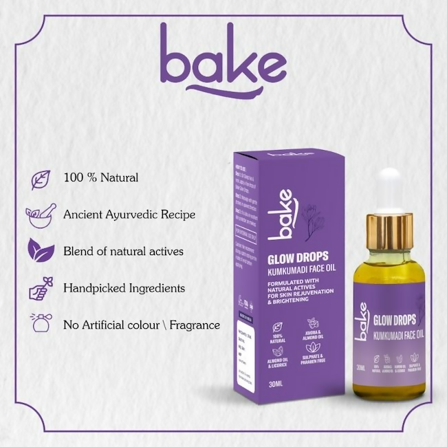 Bake Kumkumadi Face Oil For Brightening & Glowing Skin - Distacart