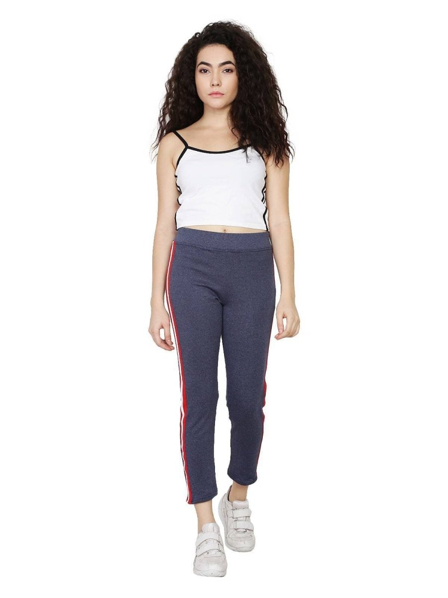 Asmaani Blue Grey Color Hosiery Lower with Two Side Pockets and tapped