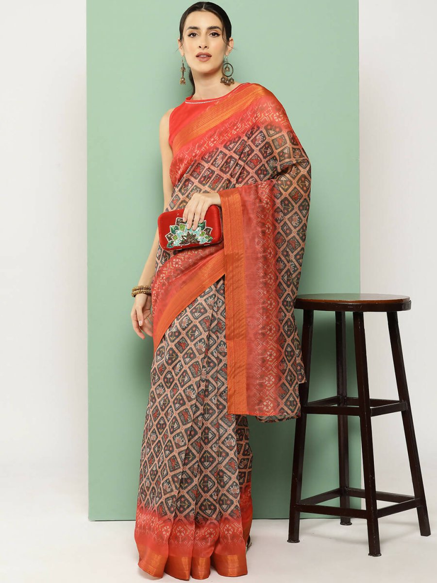 Ahalyaa Women's Traditional wear Saree - Green - Distacart