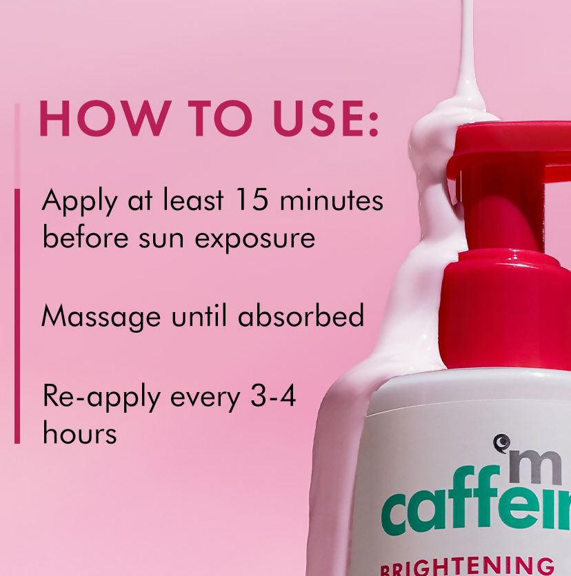 mCaffeine Brightening Raspberry Rush Serum Body Lotion SPF 50 PA+++ - Distacart