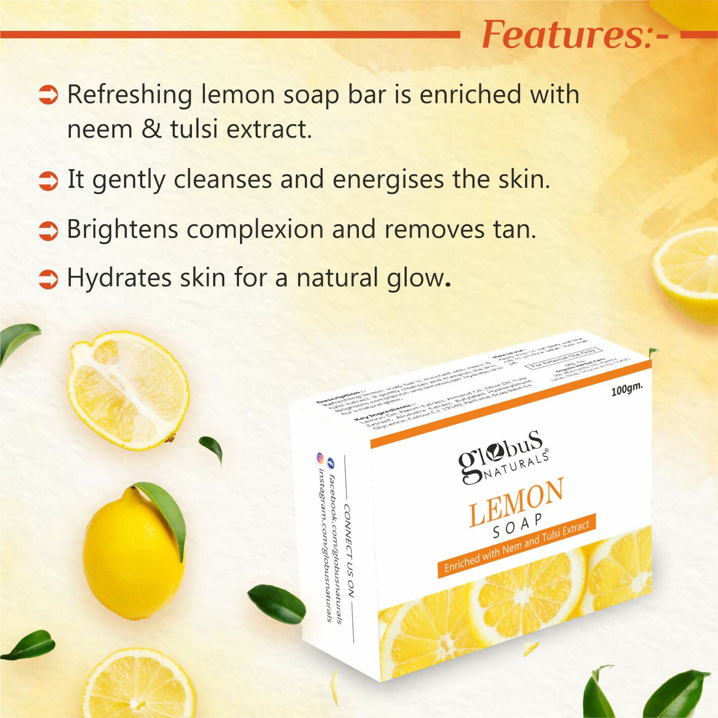 Globus Naturals Lemon Soap - Distacart