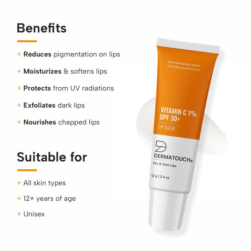 Dermatouch Vitamin C 1% Lip Balm For Dry & Chapped Lips - Distacart