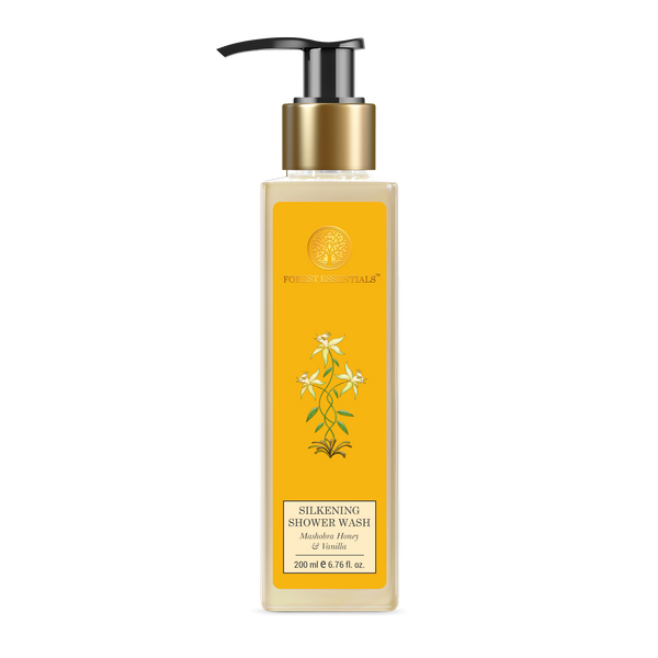 Forest Essentials Travel Size Silkening Shower Wash Mashobra Honey & Vanilla