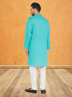 Thumbnail for Even Apparels Men's Pure Cotton Green Kurta - Distacart