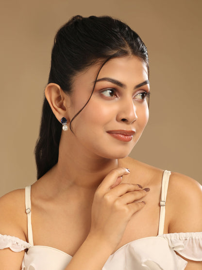 Nuyug Blue Stone Elegance Anti Tarnish Studs - Distacart