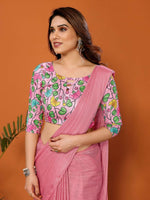 Thumbnail for Partywear Designer Rose Polyester Zari Fancy Saree - Starwalk - Distacart