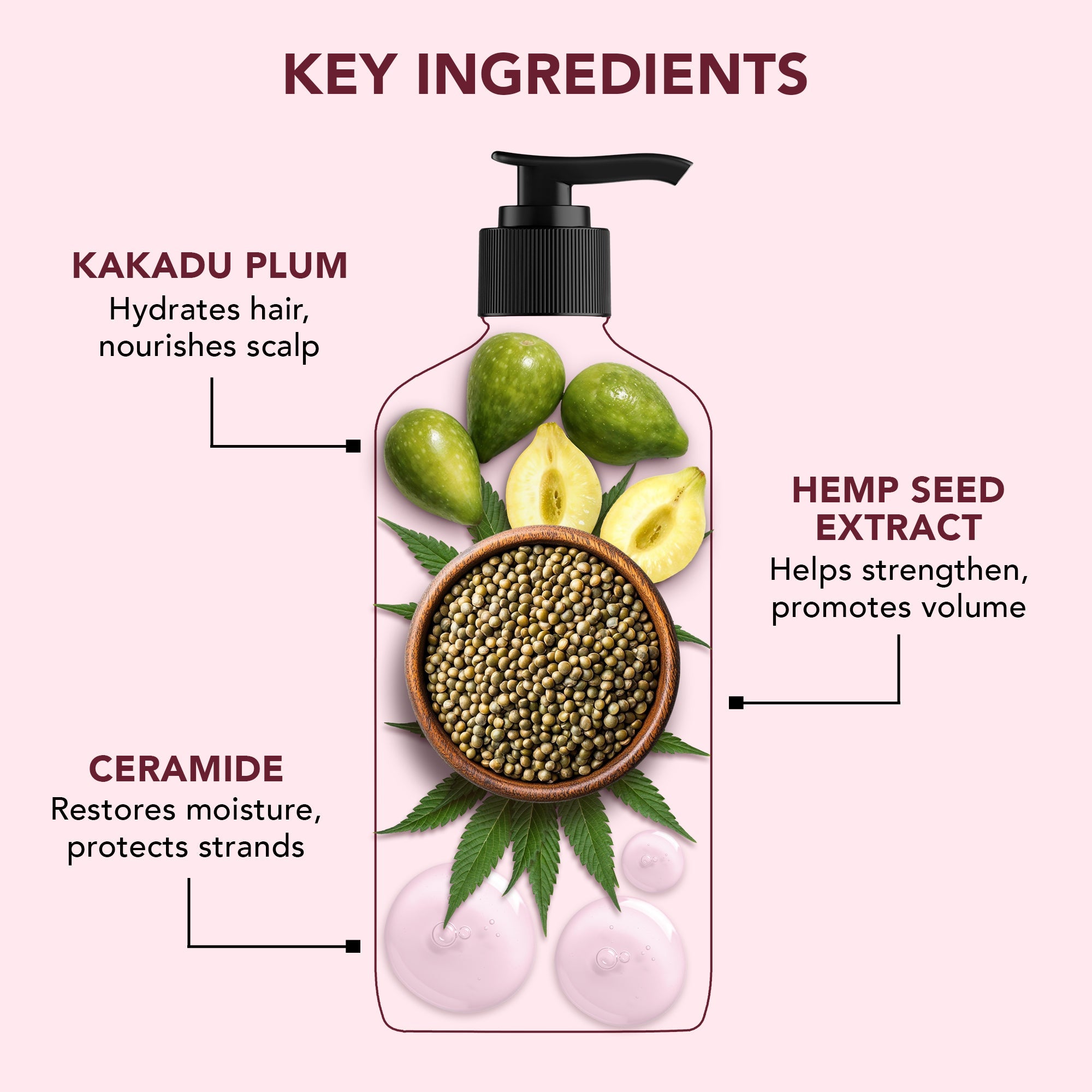 Defrizz & Hydrate Shampoo with Hemp Seed Extract & Ceramide - Distacart