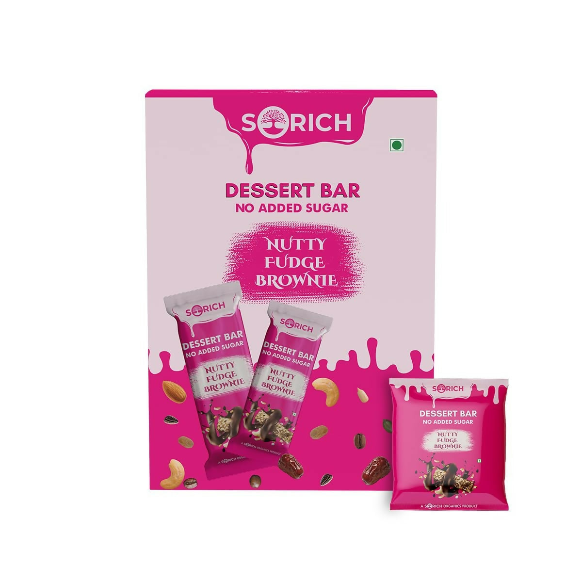 Sorich Organics Dessert Protein Mini Bars Nutty Fudge Brownie - Distacart