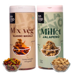 Thumbnail for Nocap foods Zero Guilt Healthy Chips - Classic Masala & Millet Jalapeno - Dista