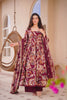 Aayaa Multi Cotton Silk Designer Full Flaired Printed Kurta Set with Dupatta - Dista