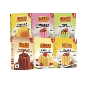 BAKERS Instant Pudding 6 Flavors Mix Combo - Dista