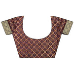 Thumbnail for Joban Fashion Red Banarasi Cotton Silk Woven Saree