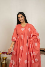 Thumbnail for Joban Fashion Pink Tie & Dye Cotton Suit Set - Distacart