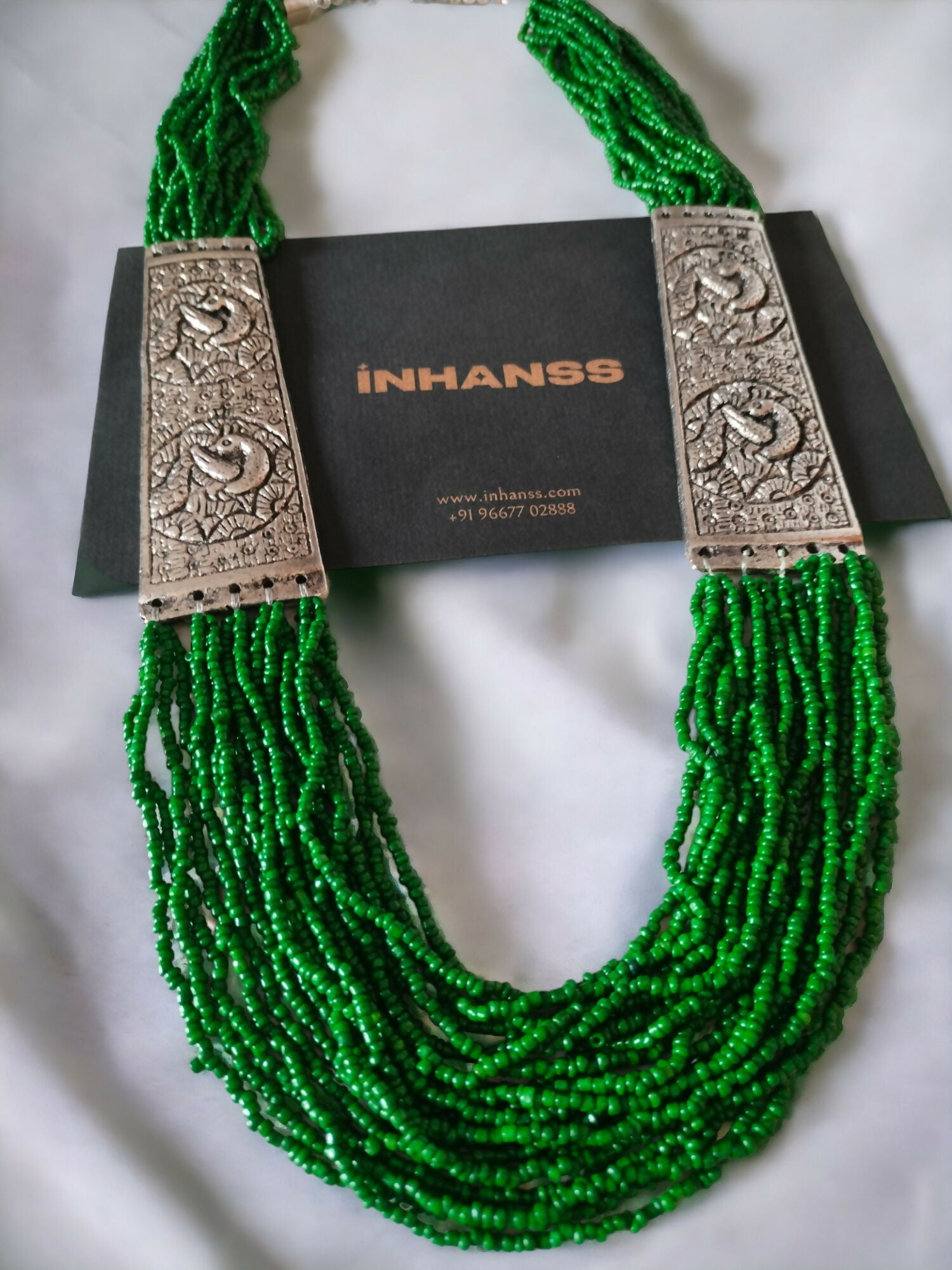 Inhanns Saree Shobha Statement Necklace - Green Onesize Necklace - Distacart