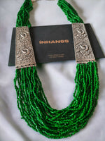 Thumbnail for Inhanns Saree Shobha Statement Necklace - Green Onesize Necklace - Distacart