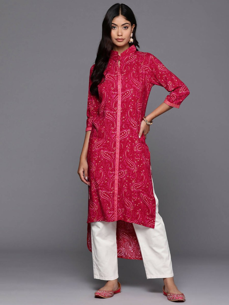 Ahalyaa Women's Traditional wear Kurta - Red - Distacart